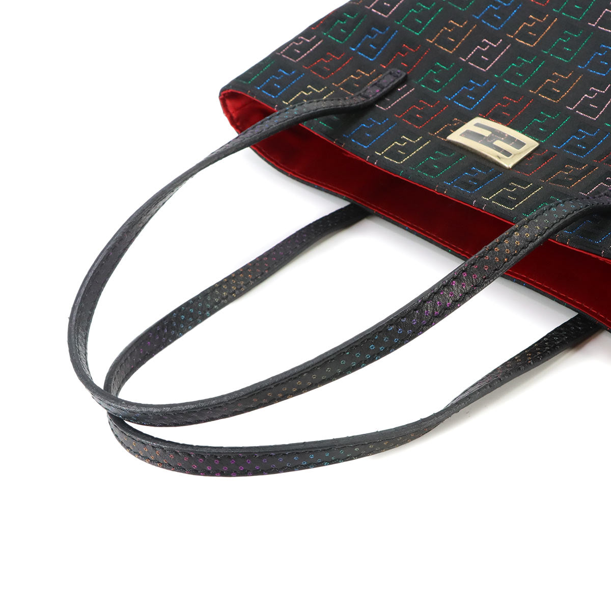 Zucchino Hand Bag Canvas Leather Black 8BH099