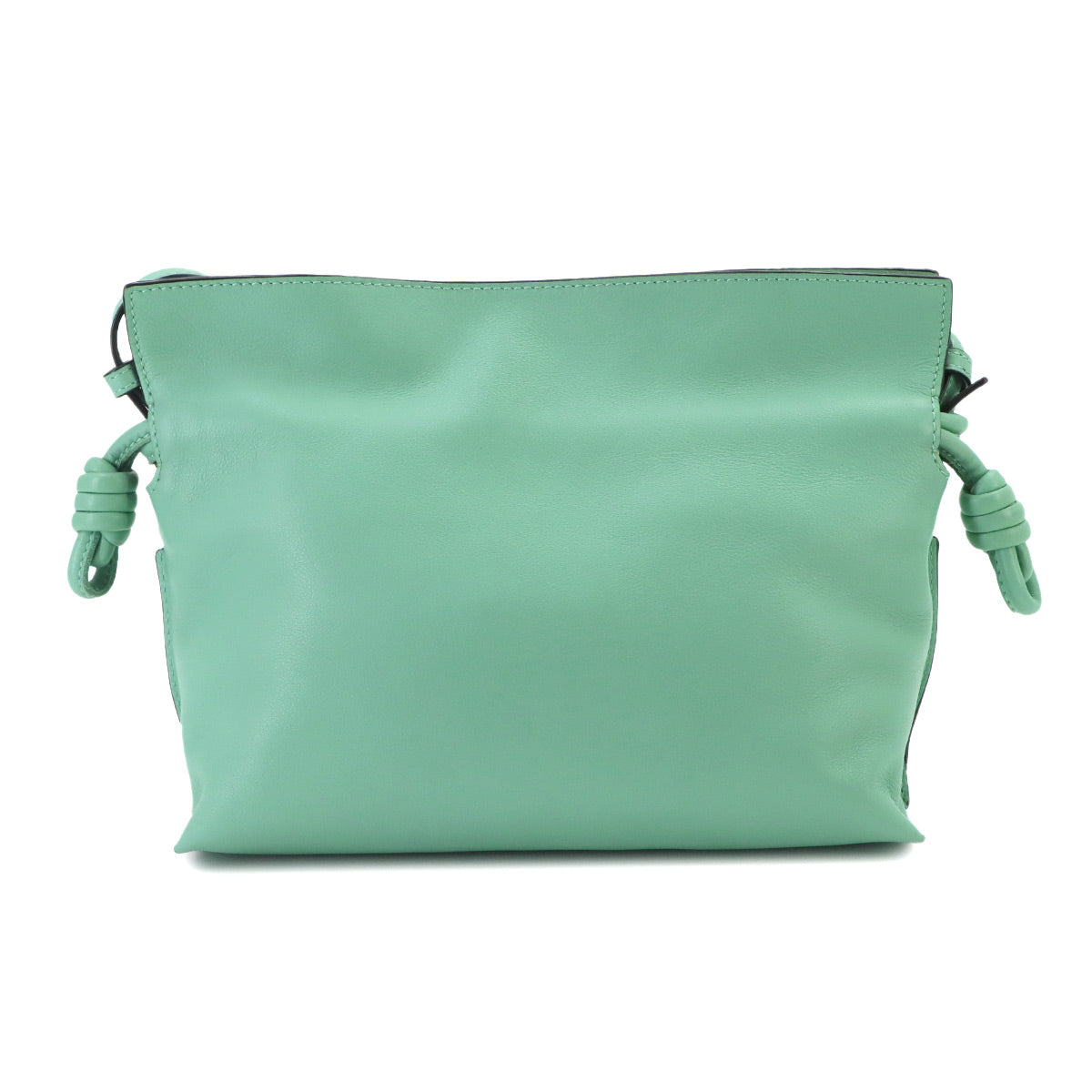 Flamenco Clutch Mini Shoulder Bag Leather Green Purse