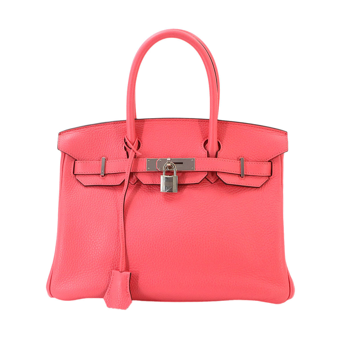 Birkin 30 Taurillon Clemence Rose lipstick Hand Bag Purse Pink