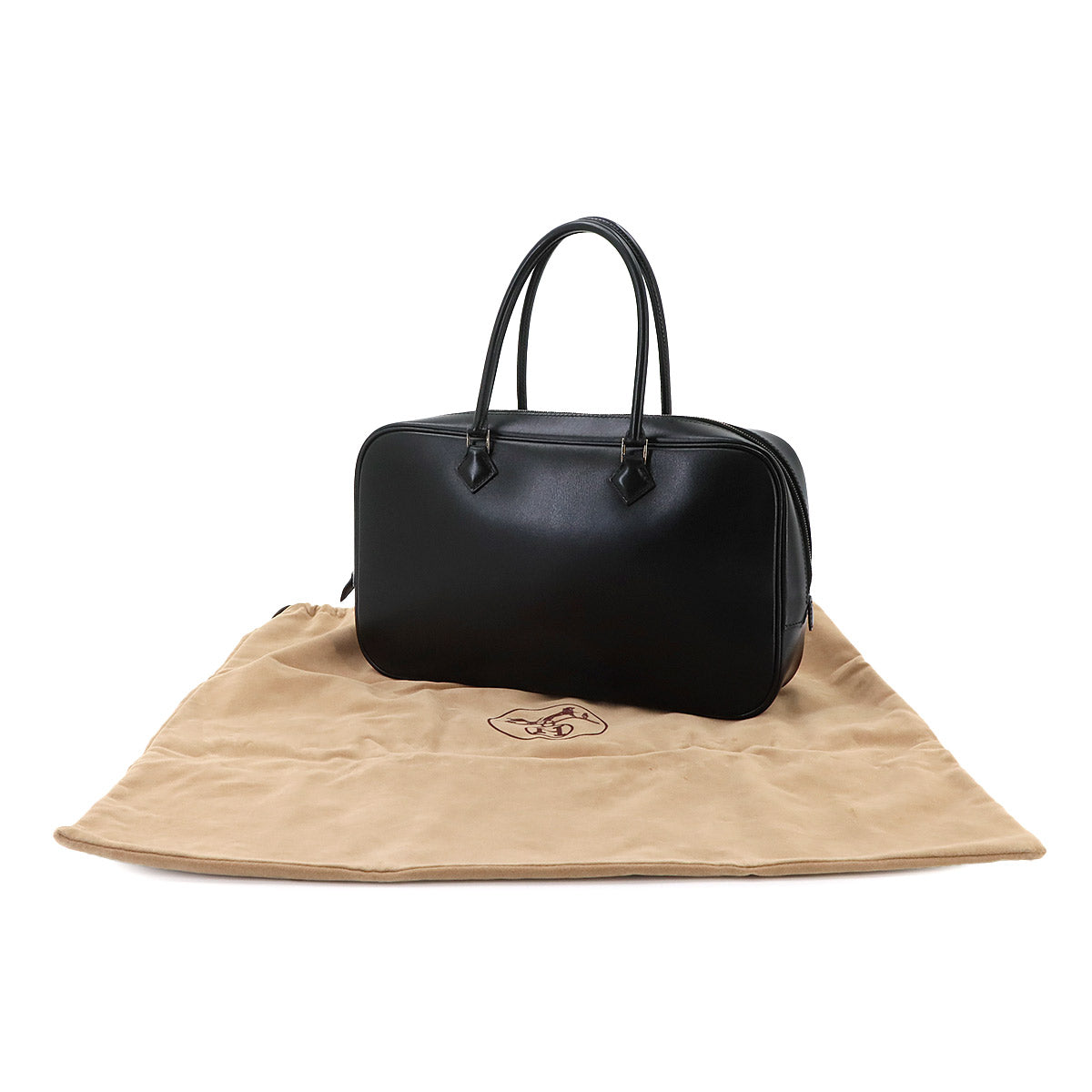 Plume Elan 28 Hand Bag Box calf Black Purse