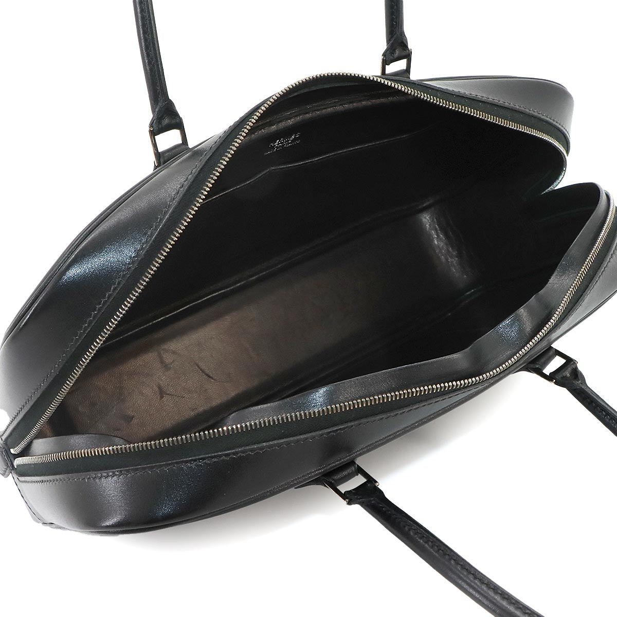 Plume Elan 28 Hand Bag Box calf Black Purse