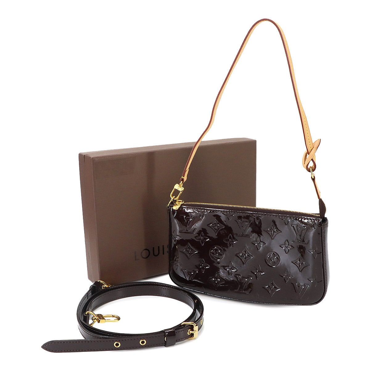 Vernis Pochette Accessoires Hand Bag Amarante M91576