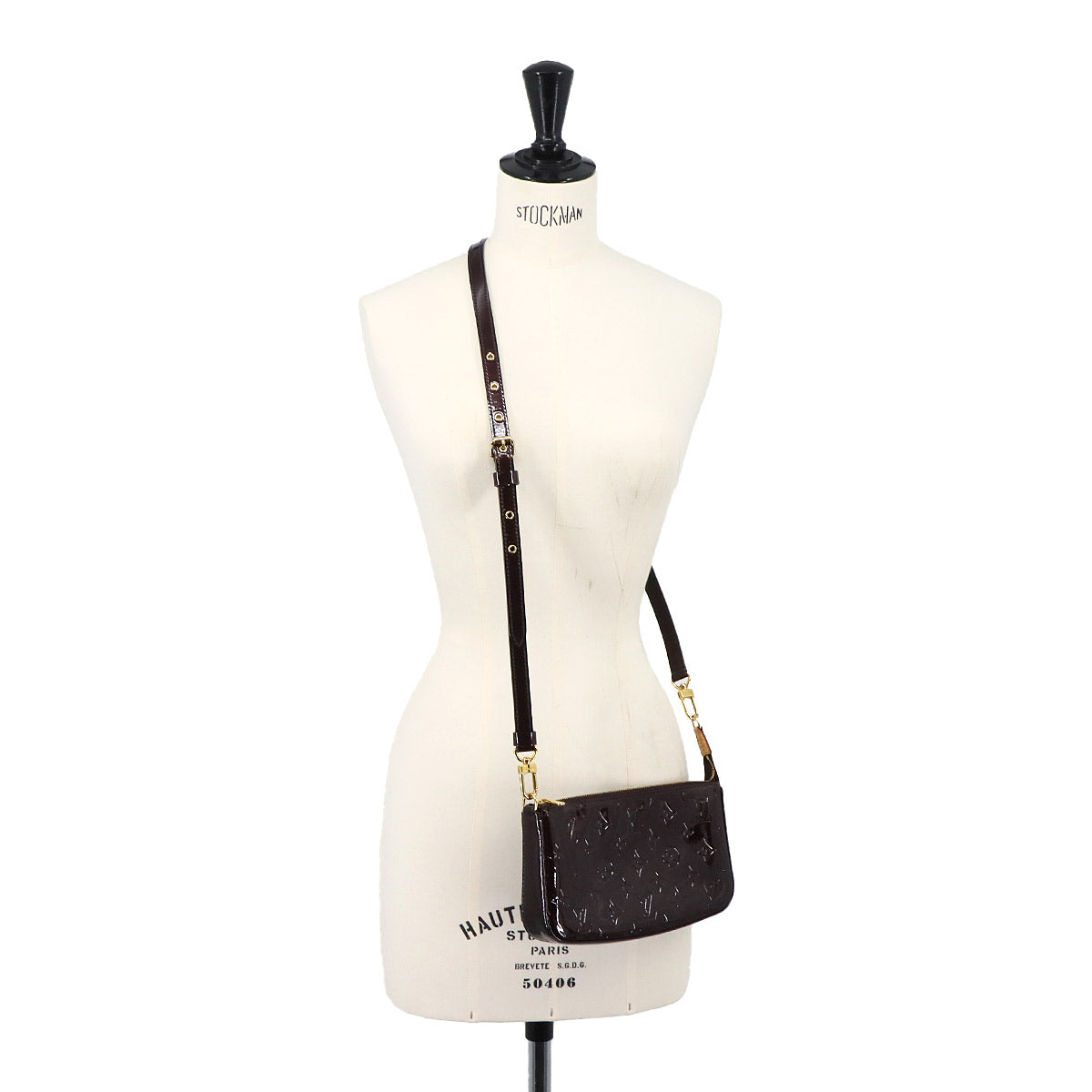 Vernis Pochette Accessoires Hand Bag Amarante M91576