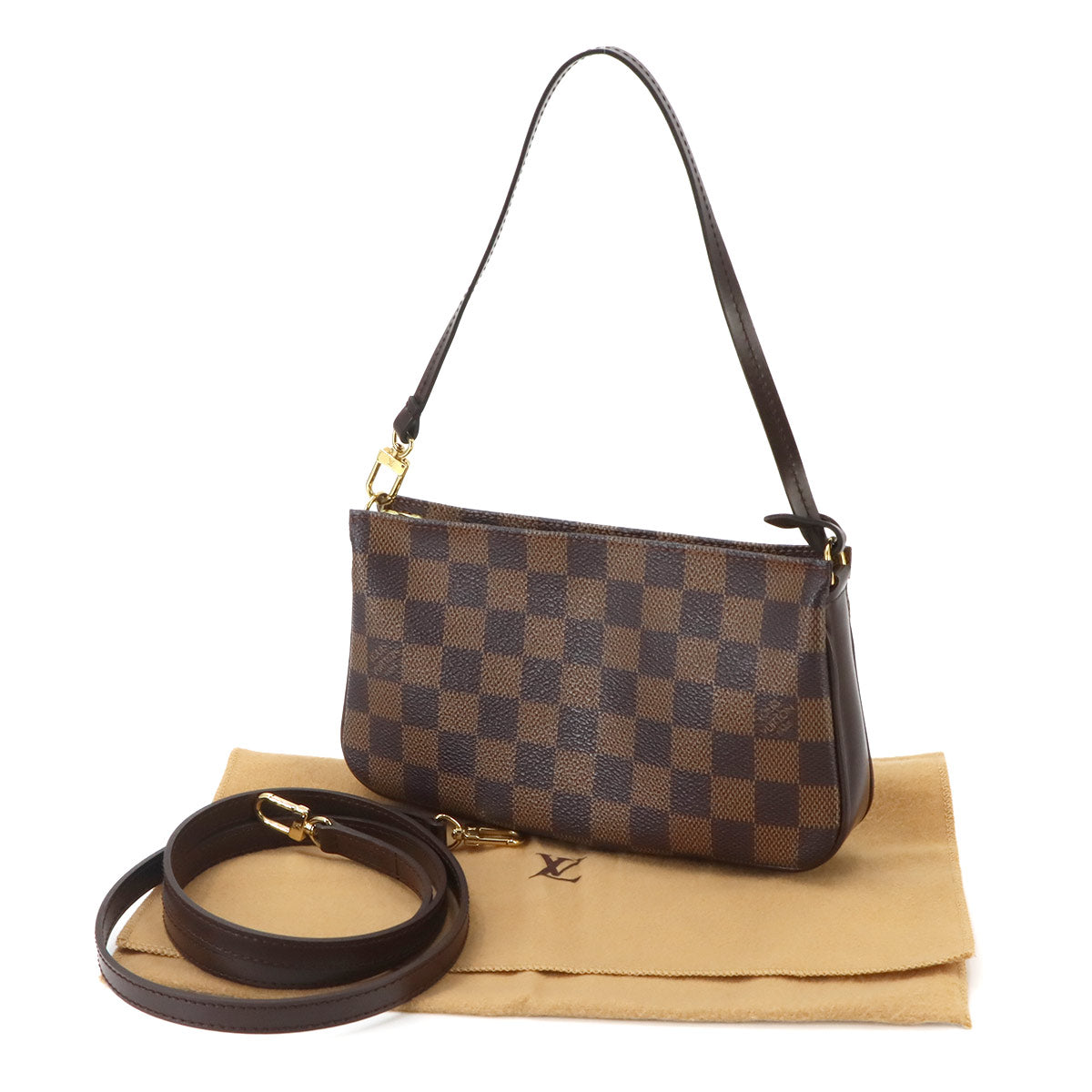 Damier Navona 2way Hand Shoulder Bag Ebene N51983 Purse