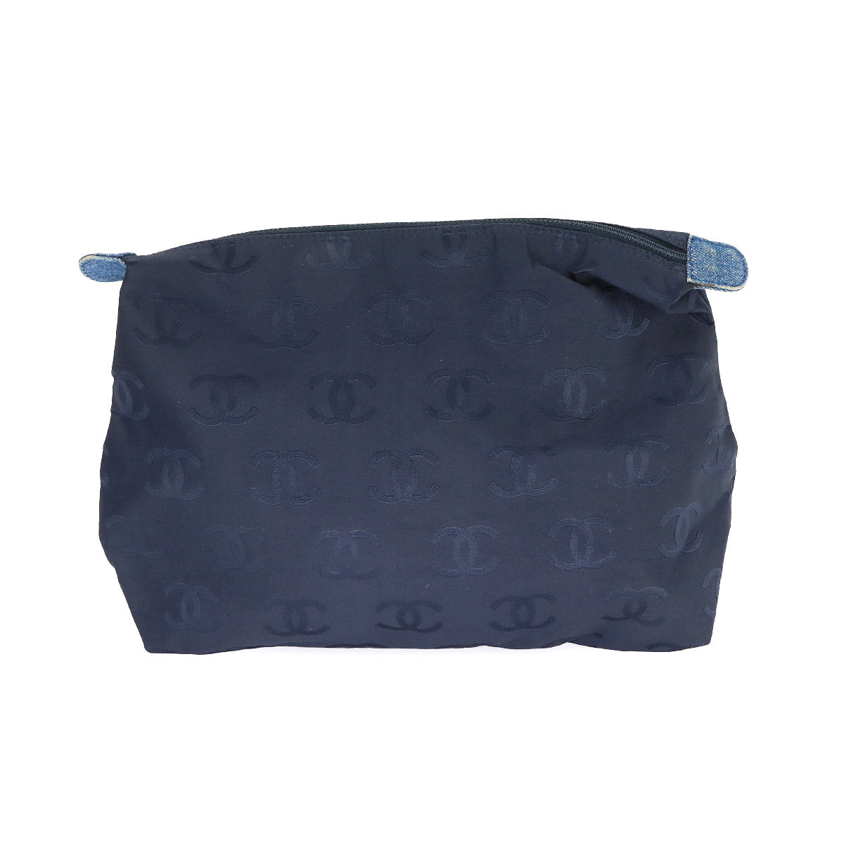 Plastic Chain Tote Bag Denim Blue Coco Mark Purse Vintage