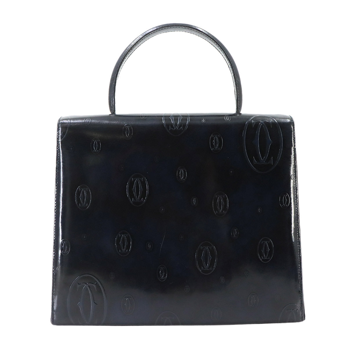 Happy Birthday Hand Bag Patent Leather Navy Purse