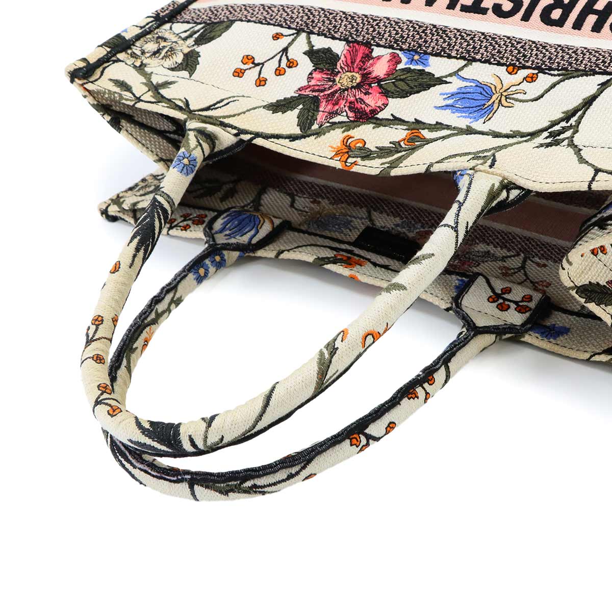 Rosa mutabilis Book Tote Medium Bag Canvas White