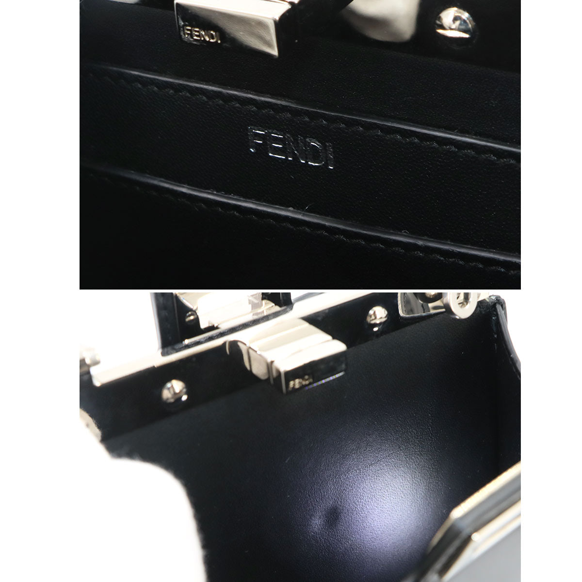 Peekaboo Cut Petite Shoulder Bag Leather Black 8BN339 Purse