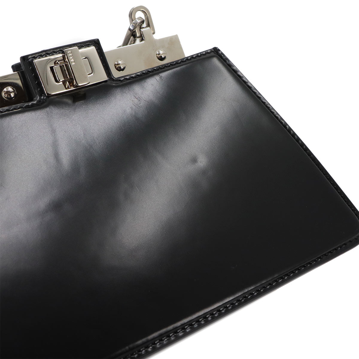 Peekaboo Cut Petite Shoulder Bag Leather Black 8BN339 Purse
