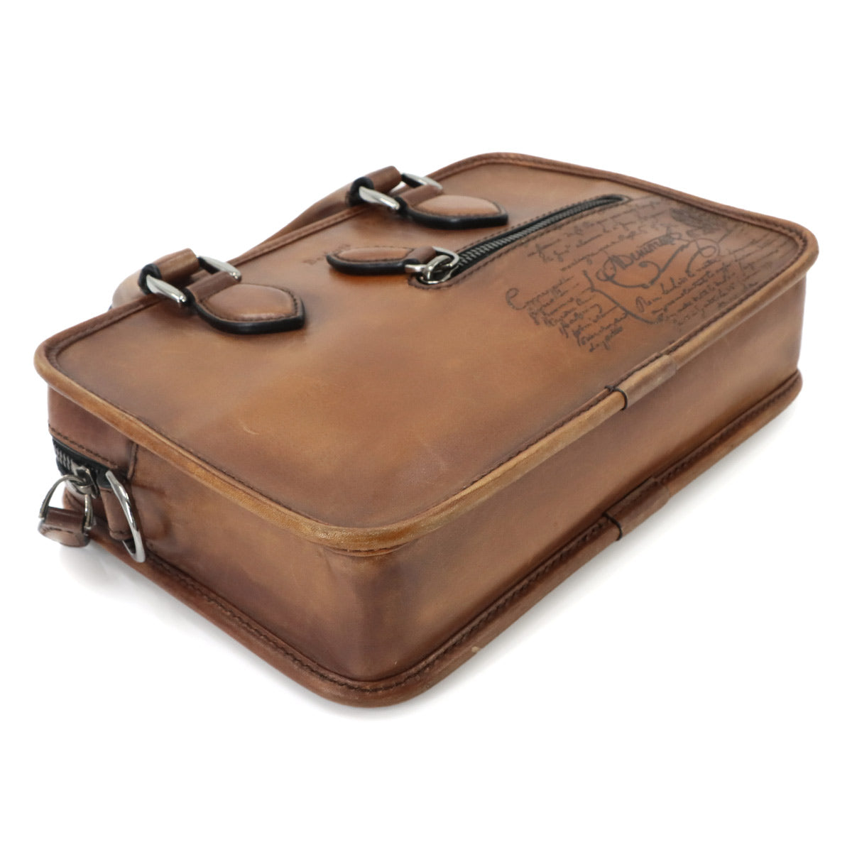 Unjour Gulliver 2way Hand Bag Venezia Leather Brown Purse