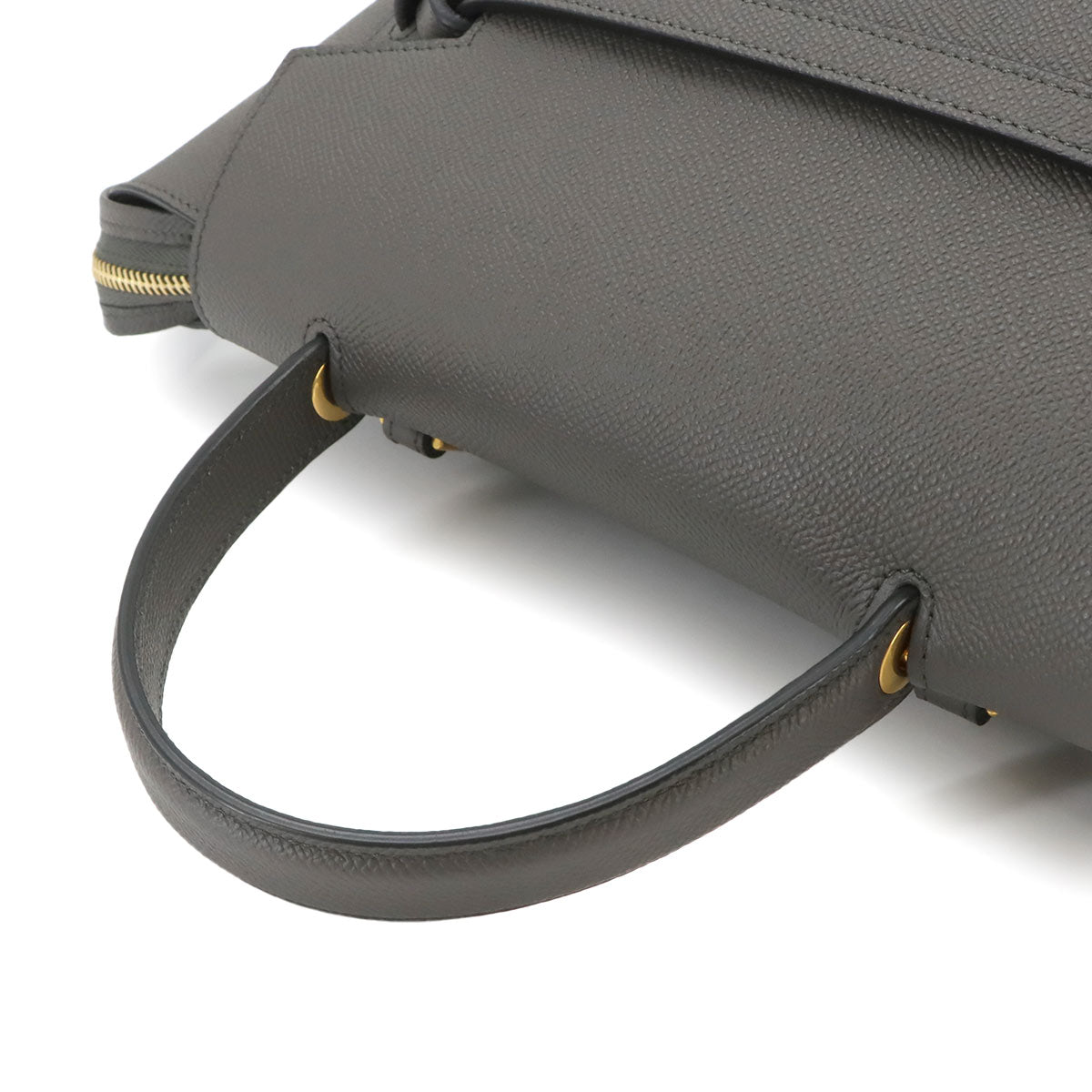Belt Bag Micro Hand Shoulder Bag Leather Gray 189153