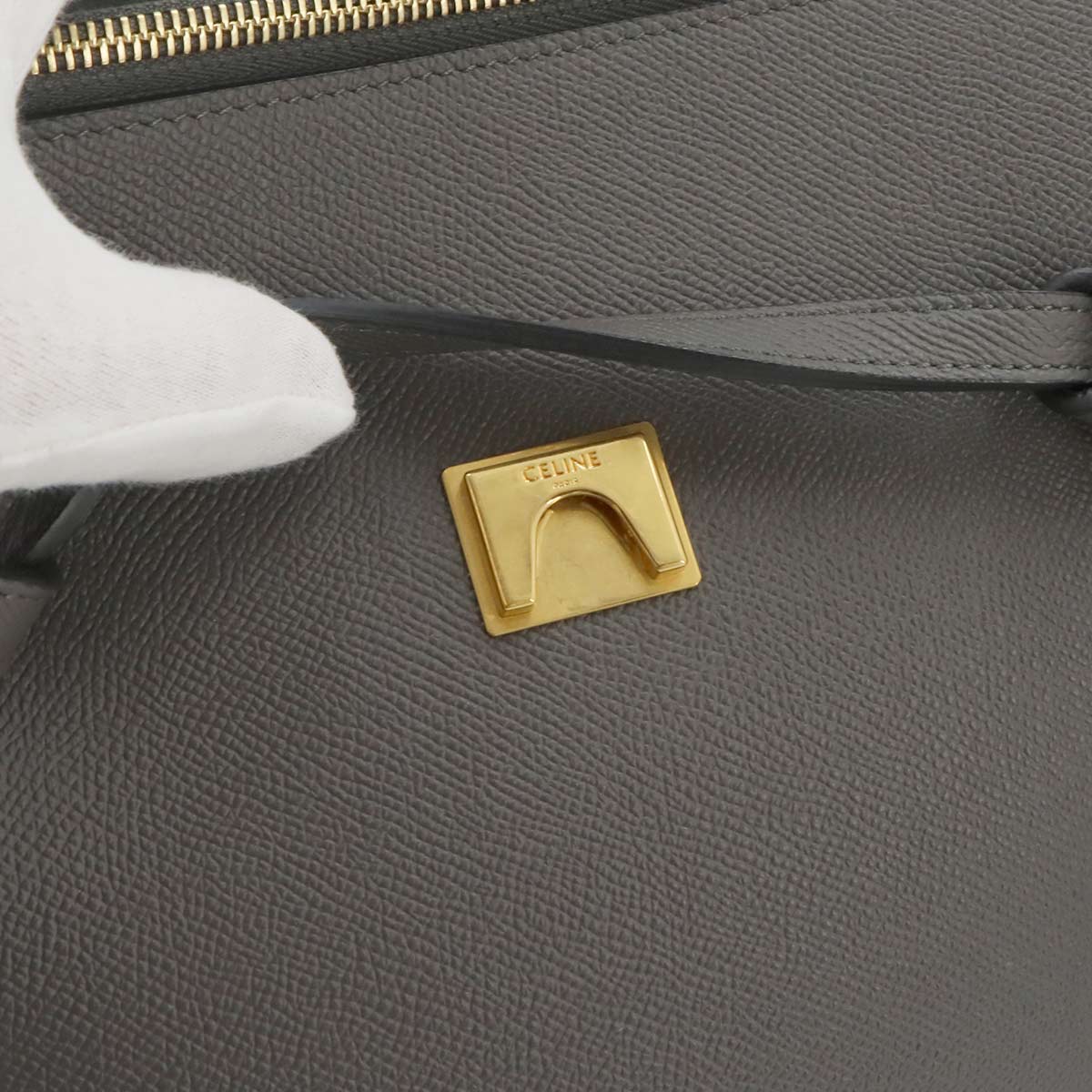 Belt Bag Micro Hand Shoulder Bag Leather Gray 189153