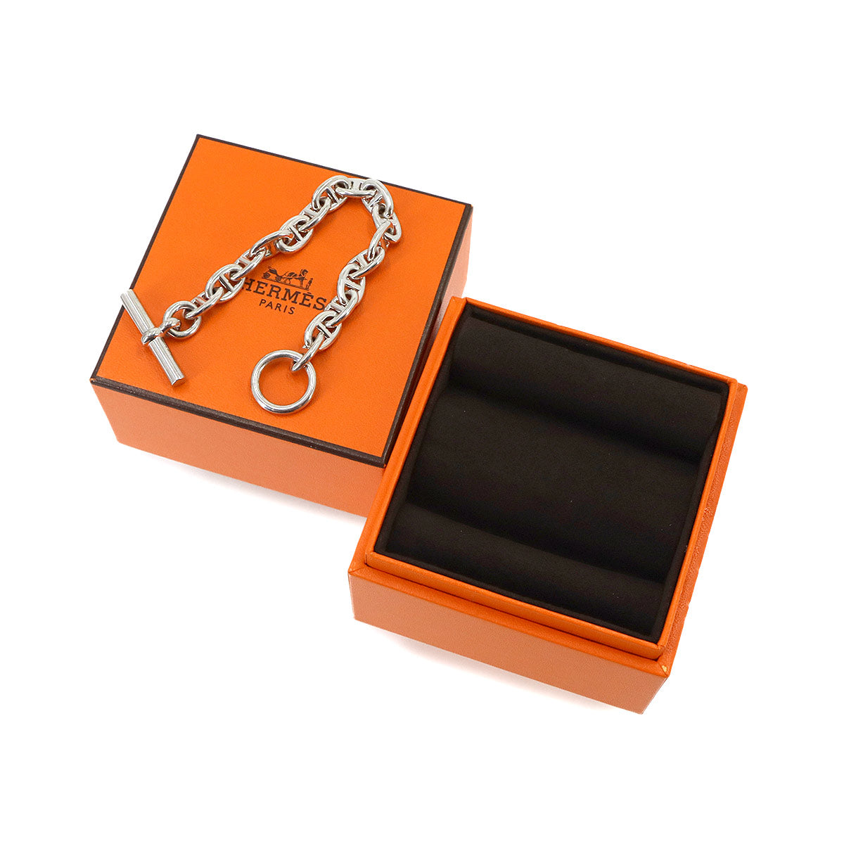 HERMES Chaine dancre PM Bracelet Silver SV Ag 925