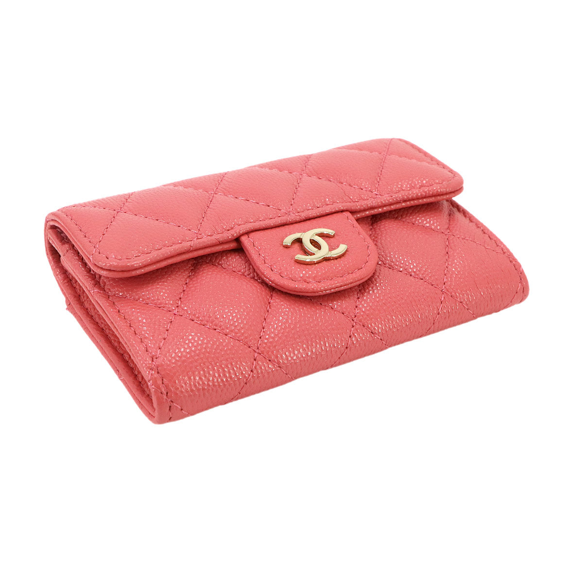 Matelasse Card Case Leather Black AP0214 Accessory