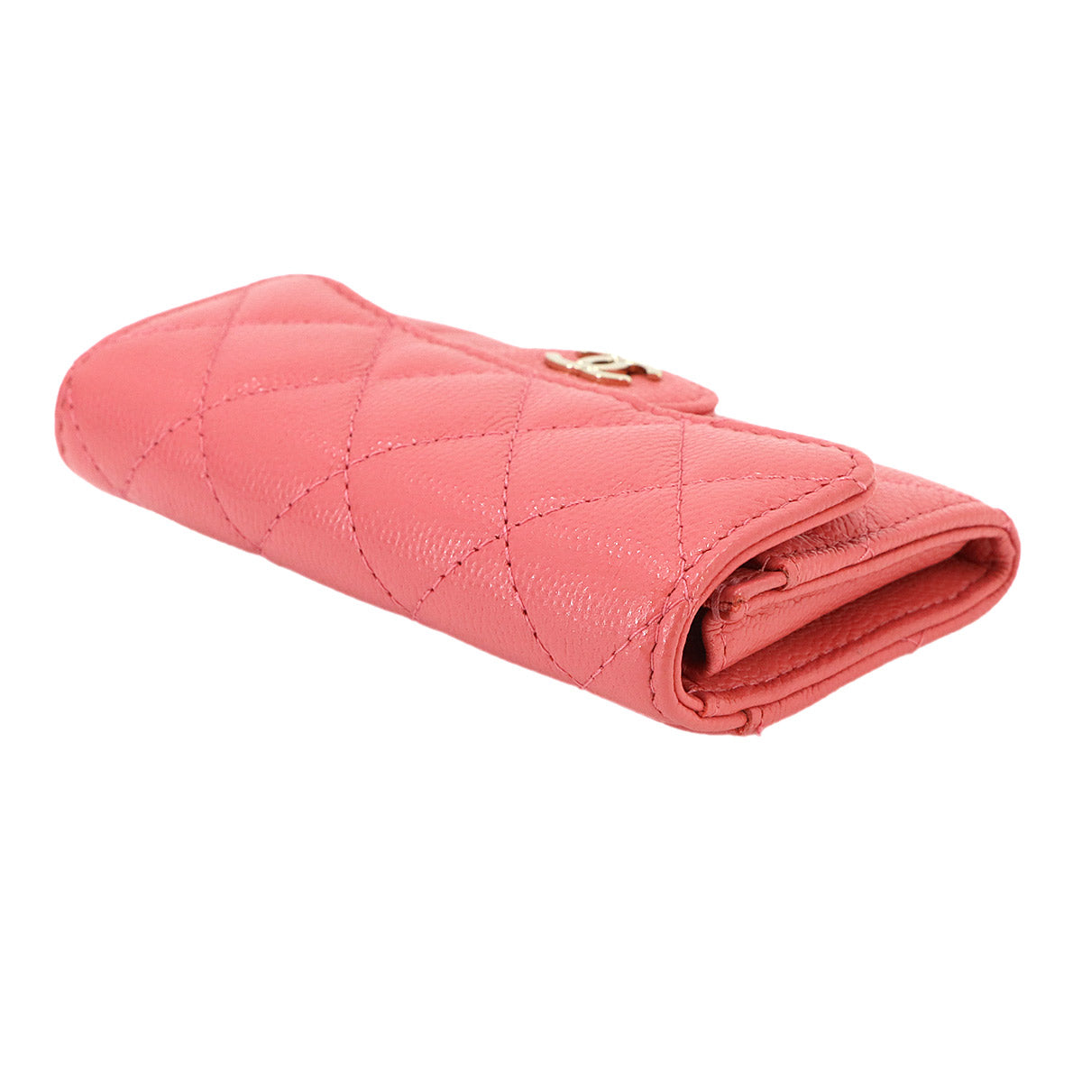 Matelasse Card Case Leather Black AP0214 Accessory