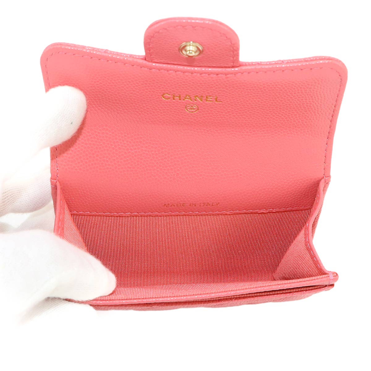 Matelasse Card Case Leather Black AP0214 Accessory