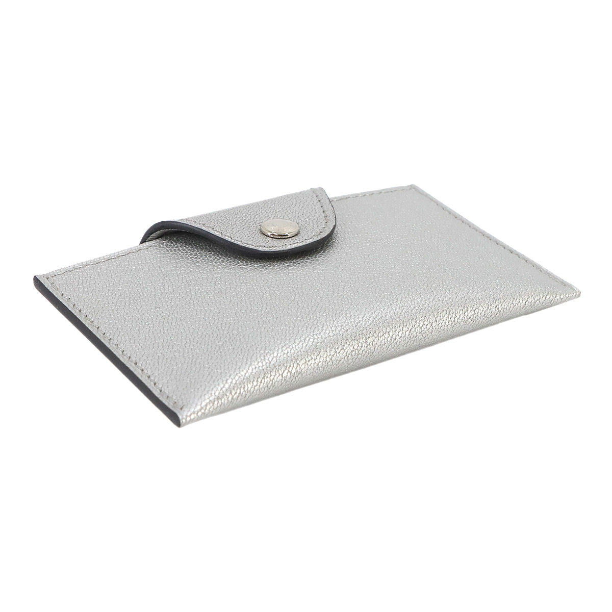 Iliade Card Case Chevre Argente Purse