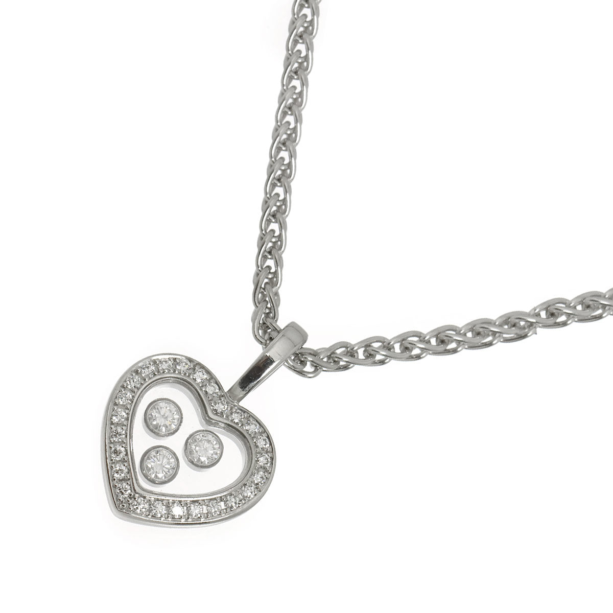 Happy Diamond Necklace 18K White Gold 750