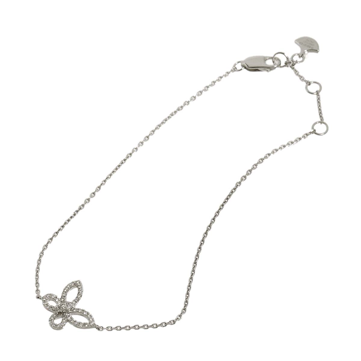 Mini Butterfly Diamond Bracelet 18K WG 750