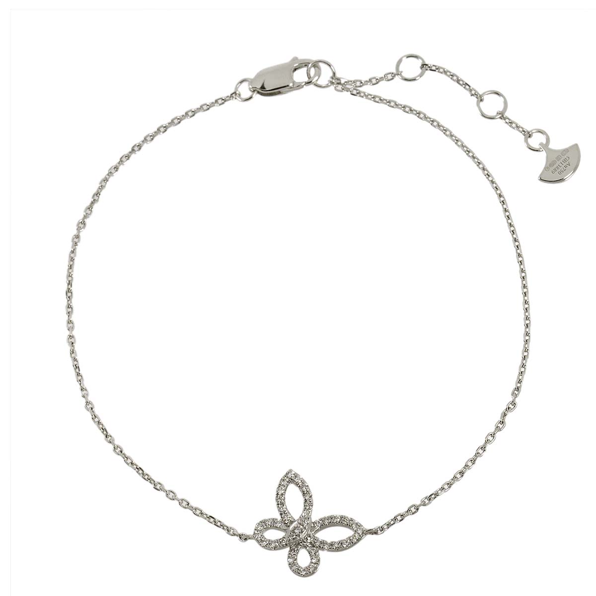 Mini Butterfly Diamond Bracelet 18K WG 750