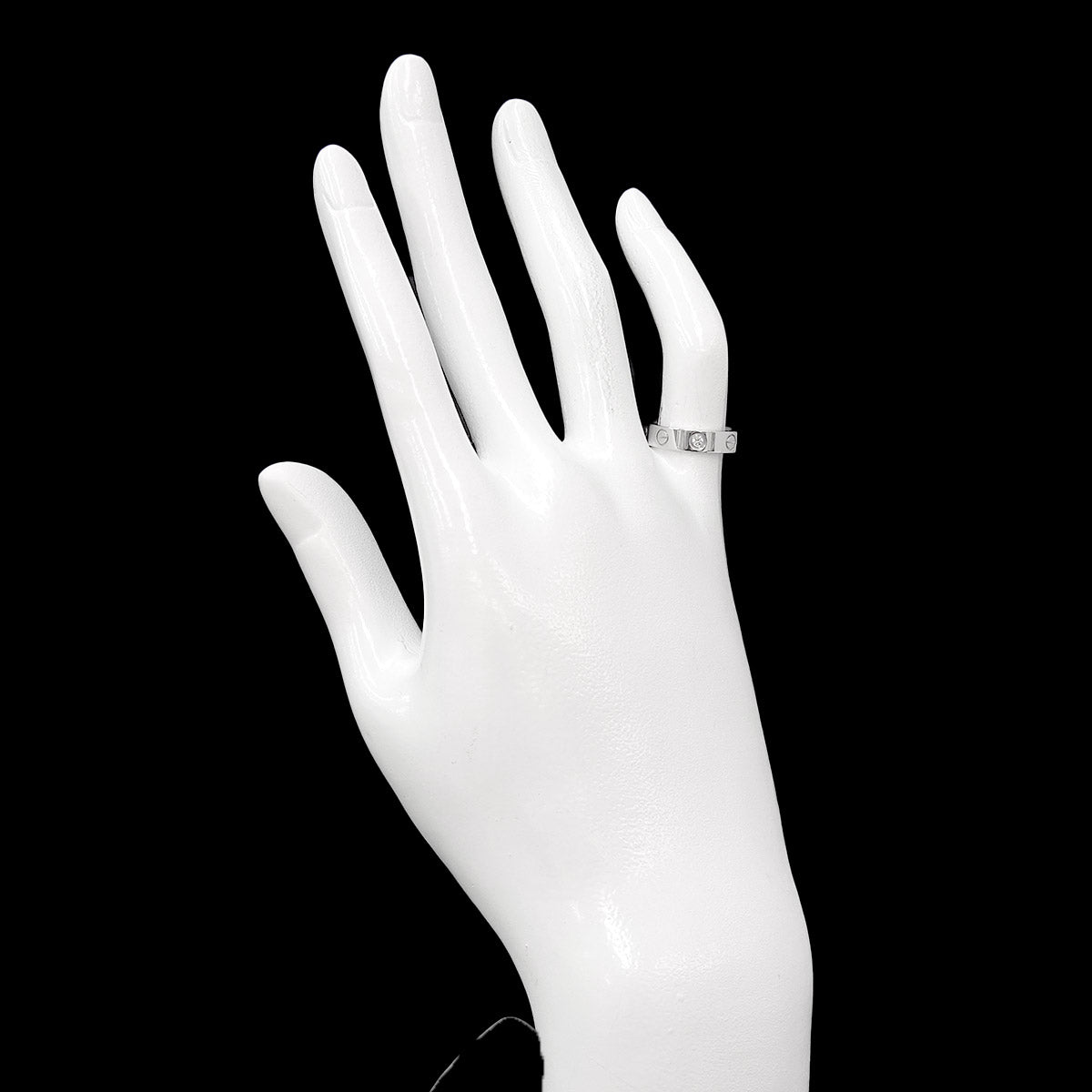 Mini Love Diamond Ring 18K White Gold 750 size47 4(US)