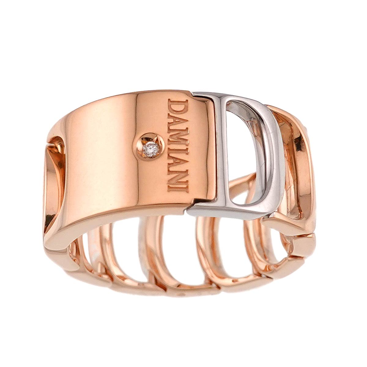 Damianissima Diamond Ring 18K PG WG 750 size7.75-8(US)