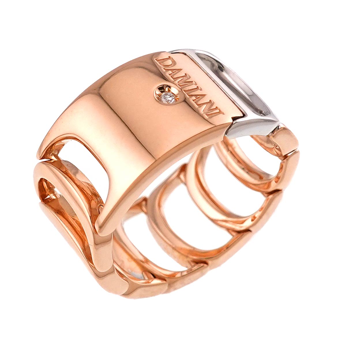 Damianissima Diamond Ring 18K PG WG 750 size7.75-8(US)