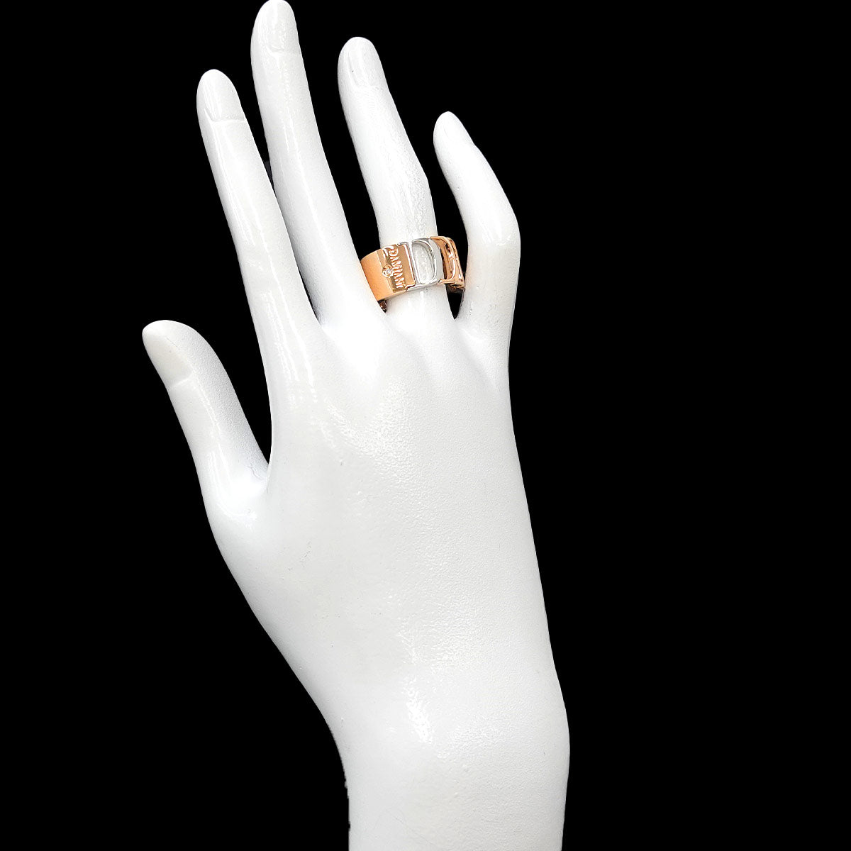 Damianissima Diamond Ring 18K PG WG 750 size7.75-8(US)