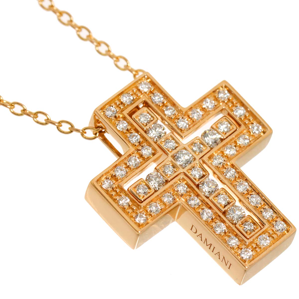 Belle Epoque XS Cross Diamond Necklace K18 PG 750