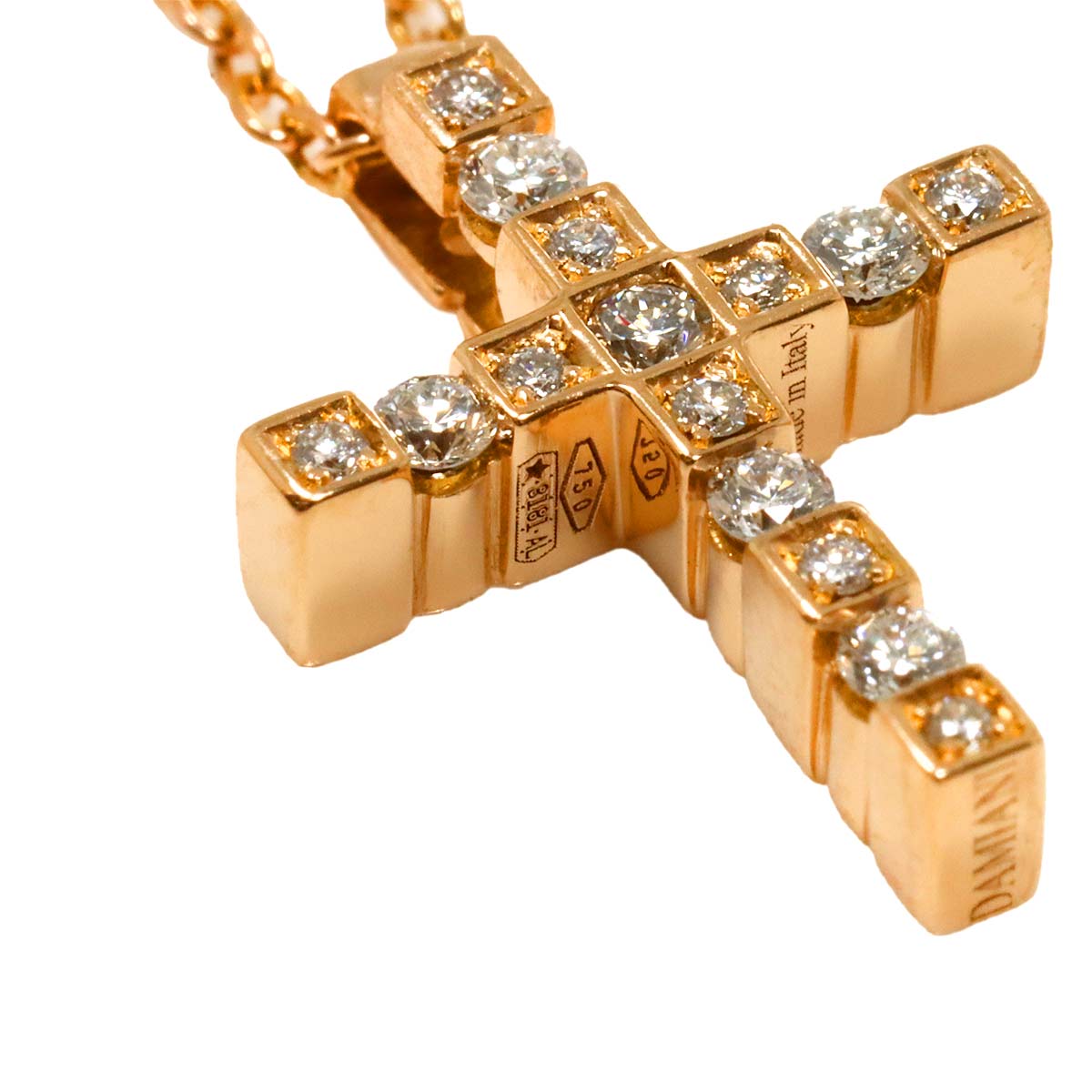 Belle Epoque XS Cross Diamond Necklace K18 PG 750