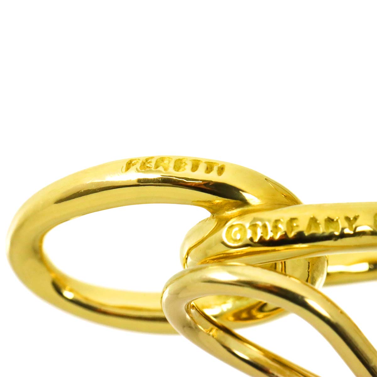 Double loop Earrings Clip on 18K Yellow Gold 750