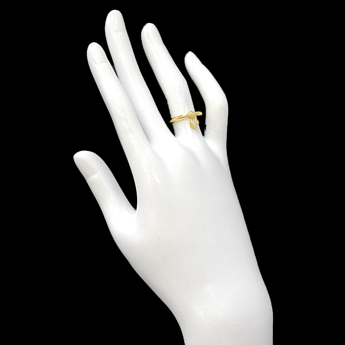 Diamond 0.15ct Ring 18K YG Yellow Gold 750 4.75-5(US)