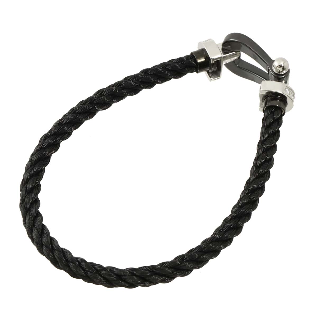 Force 10 LM Diamond Bracelet Ceramic 18K WG 750 Steel size16
