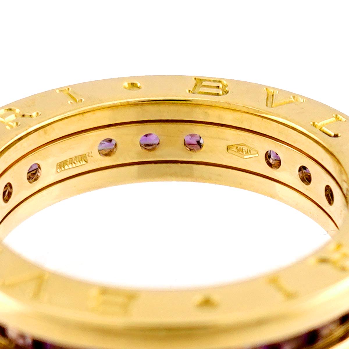 B-ZERO1 1 Band Amethyst Ring 18K YG 750 Size51 5.5-5.75(US)