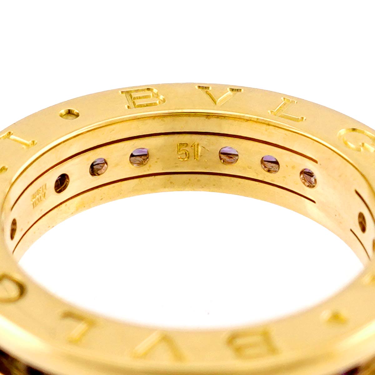 B-ZERO1 1 Band Amethyst Ring 18K YG 750 Size51 5.5-5.75(US)