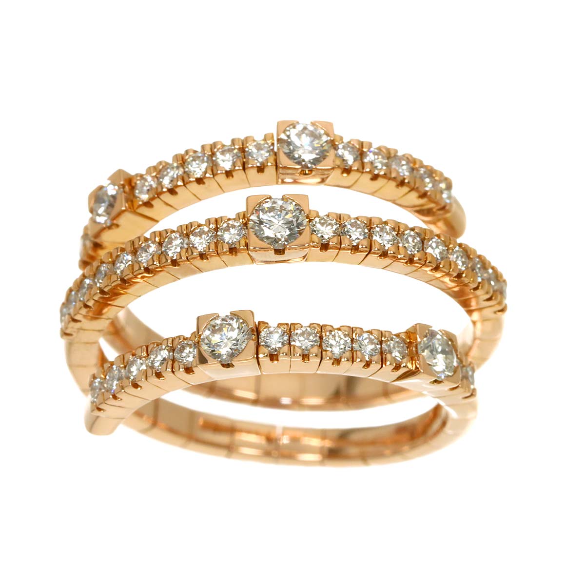 notte di san lorenzo Diamond Ring 18K PG 750 size7.25(US)