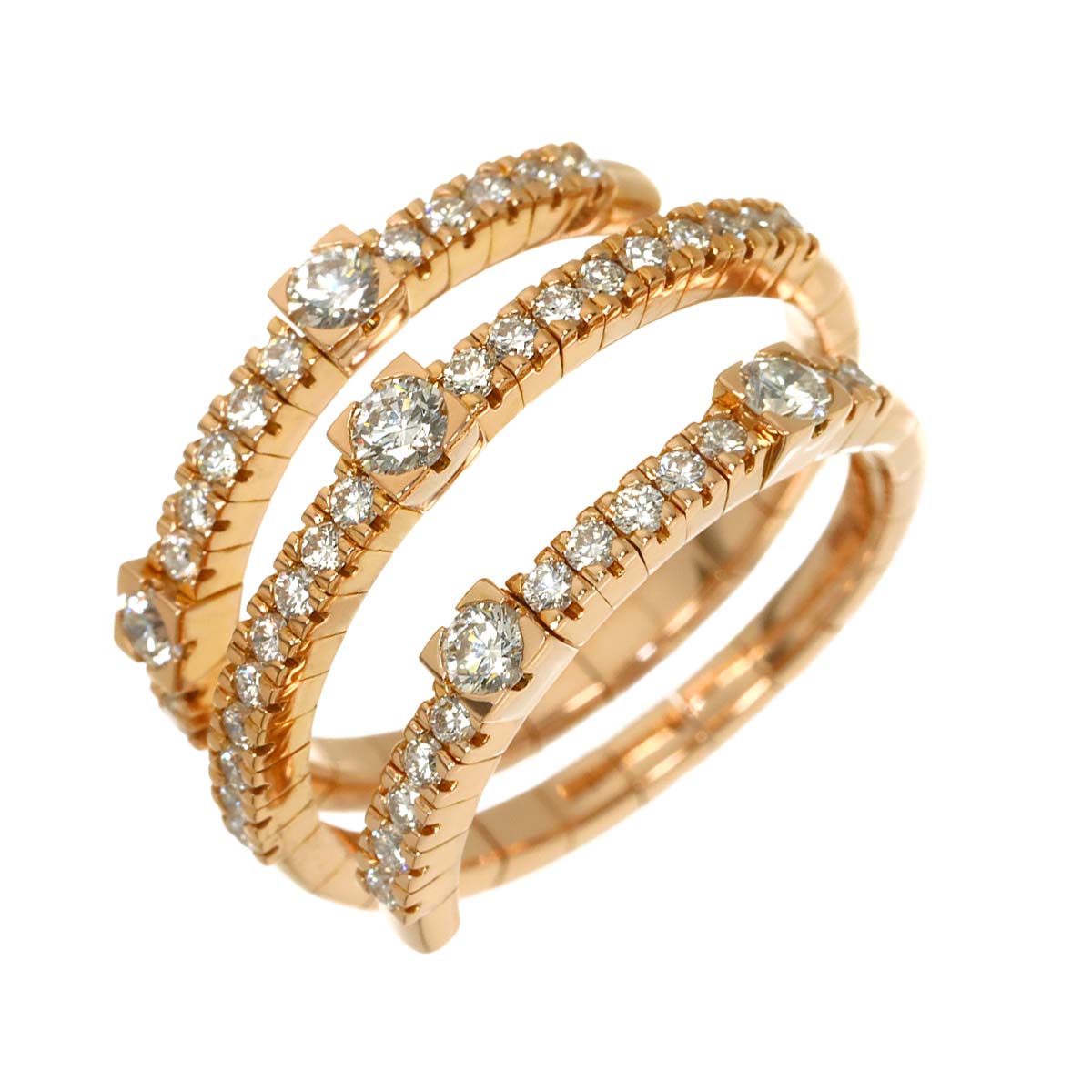 notte di san lorenzo Diamond Ring 18K PG 750 size7.25(US)
