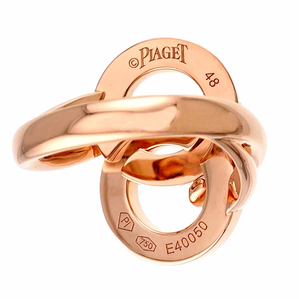 Possession Diamond Ring 18K Pink Gold 750 Size48 4-4.5(US)