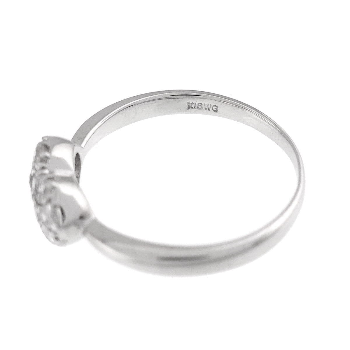 Diamond 0.39ct Ring 18K WG 750 Size5.5-5.75(US)