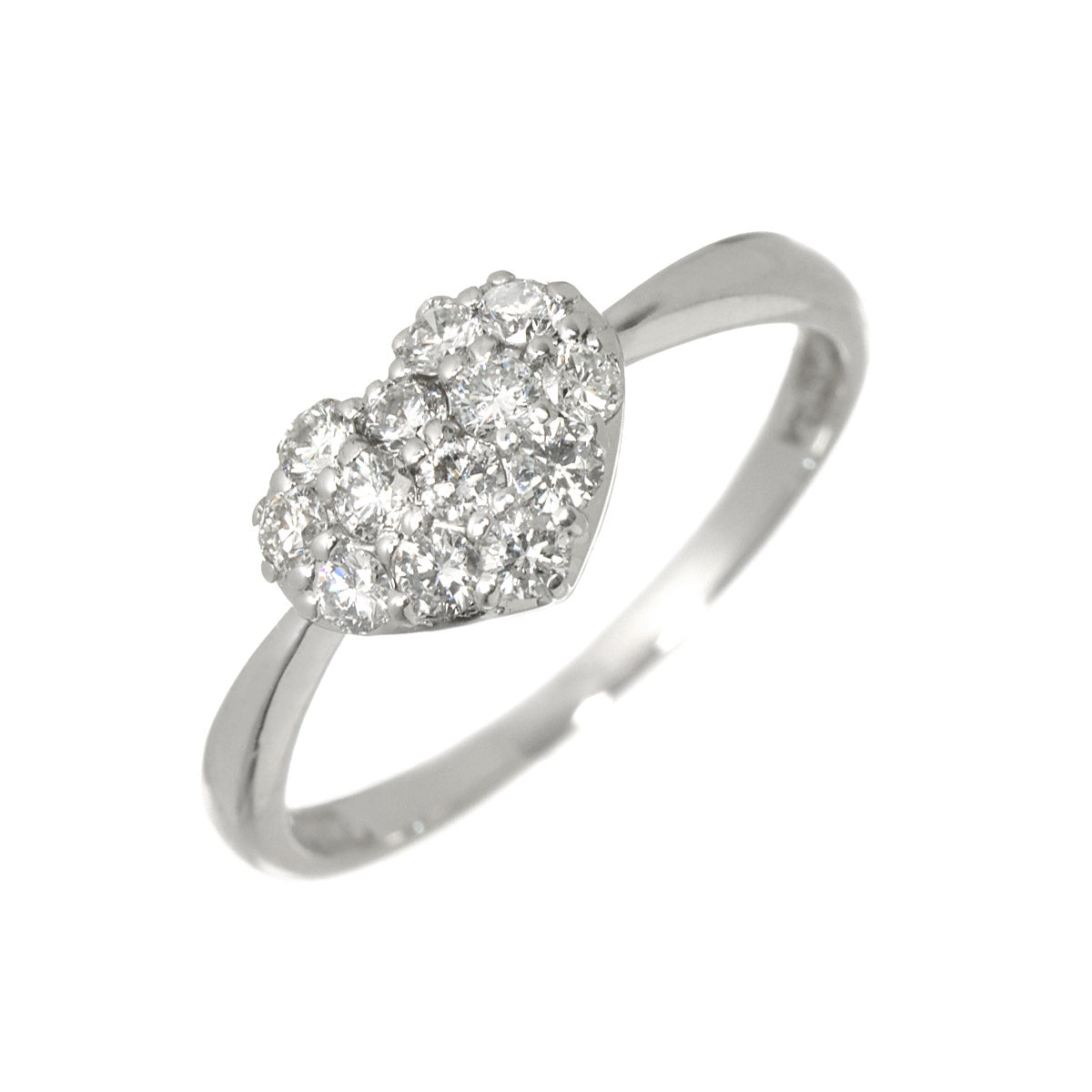 Diamond 0.39ct Ring 18K WG 750 Size5.5-5.75(US)