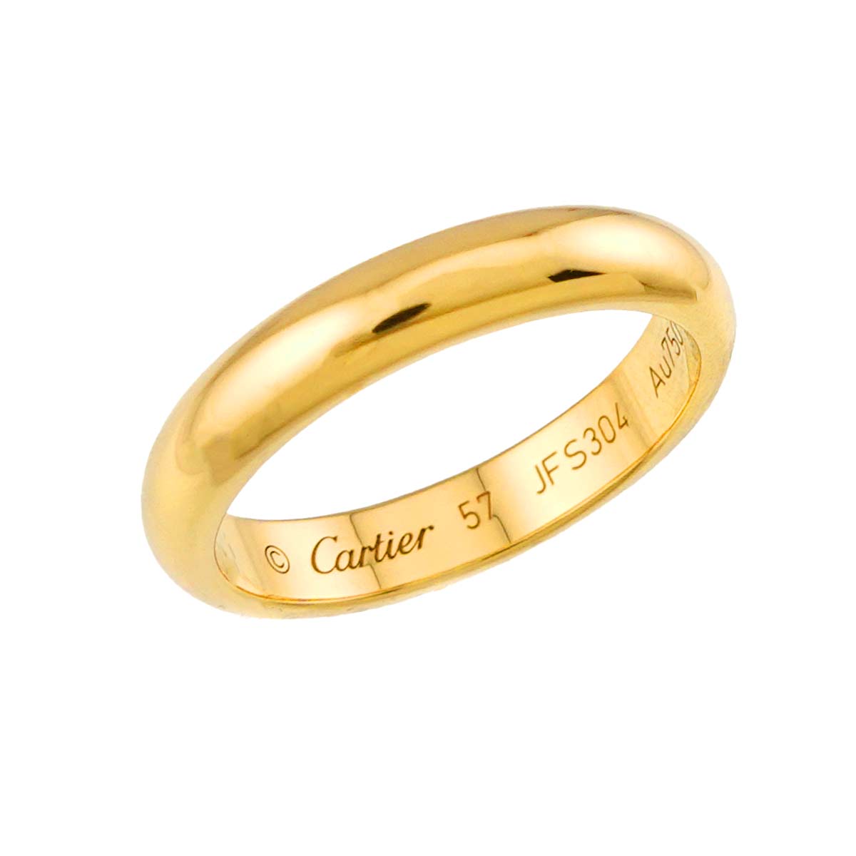 1895 Classic Band Ring 18K YG 750 size57 7.75-8(US)