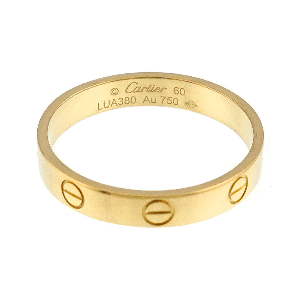 Mini Love Ring 18K Yellow Gold 750 size60 9(US)