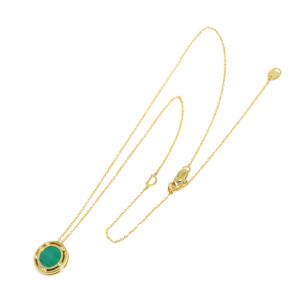 D-SIDE Malachite Diamond Necklace 18K YG 750