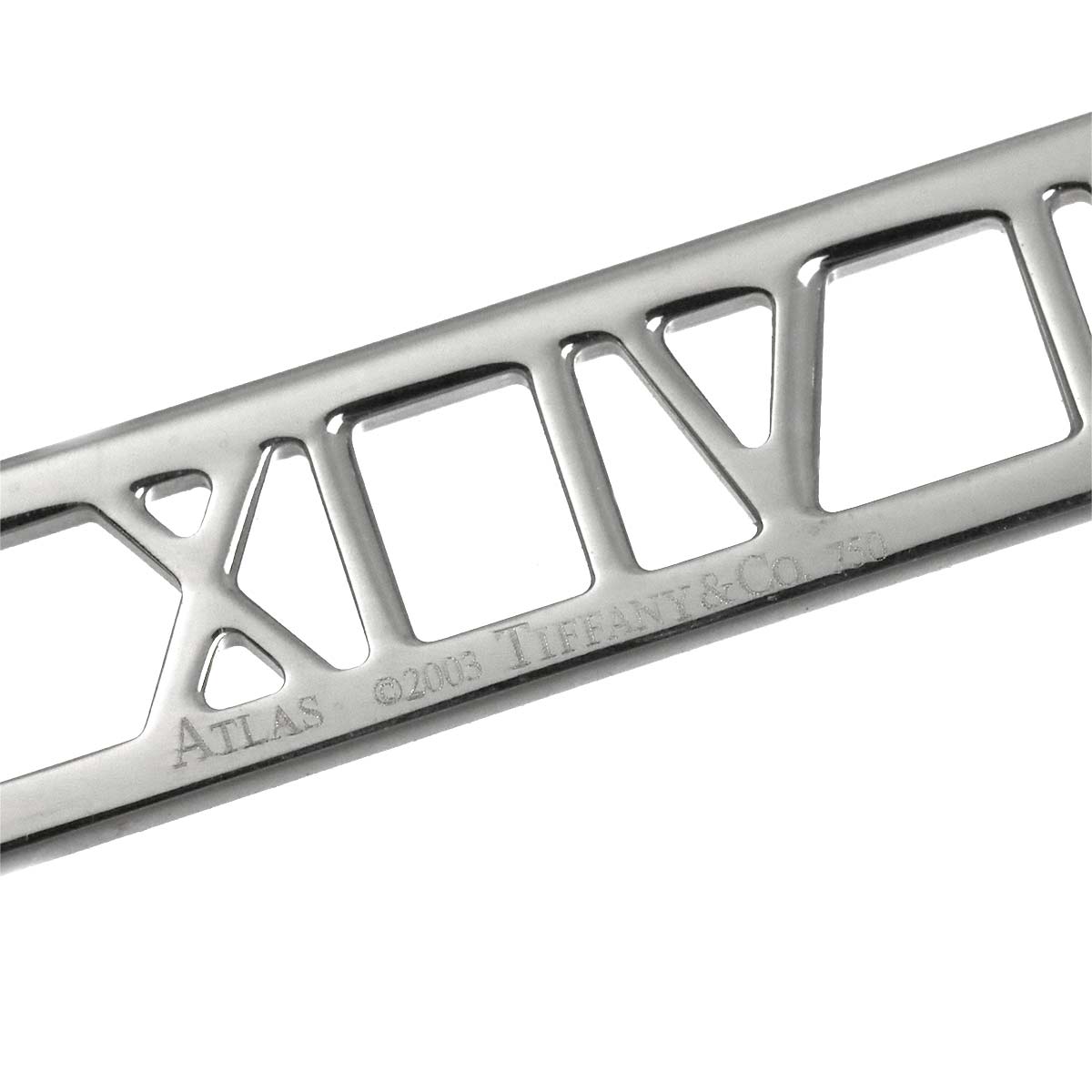 Atlas Open bar Necklace 18K White Gold 750