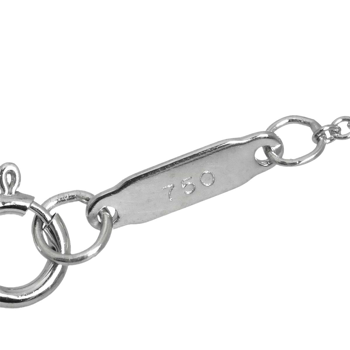 Atlas Open bar Necklace 18K White Gold 750