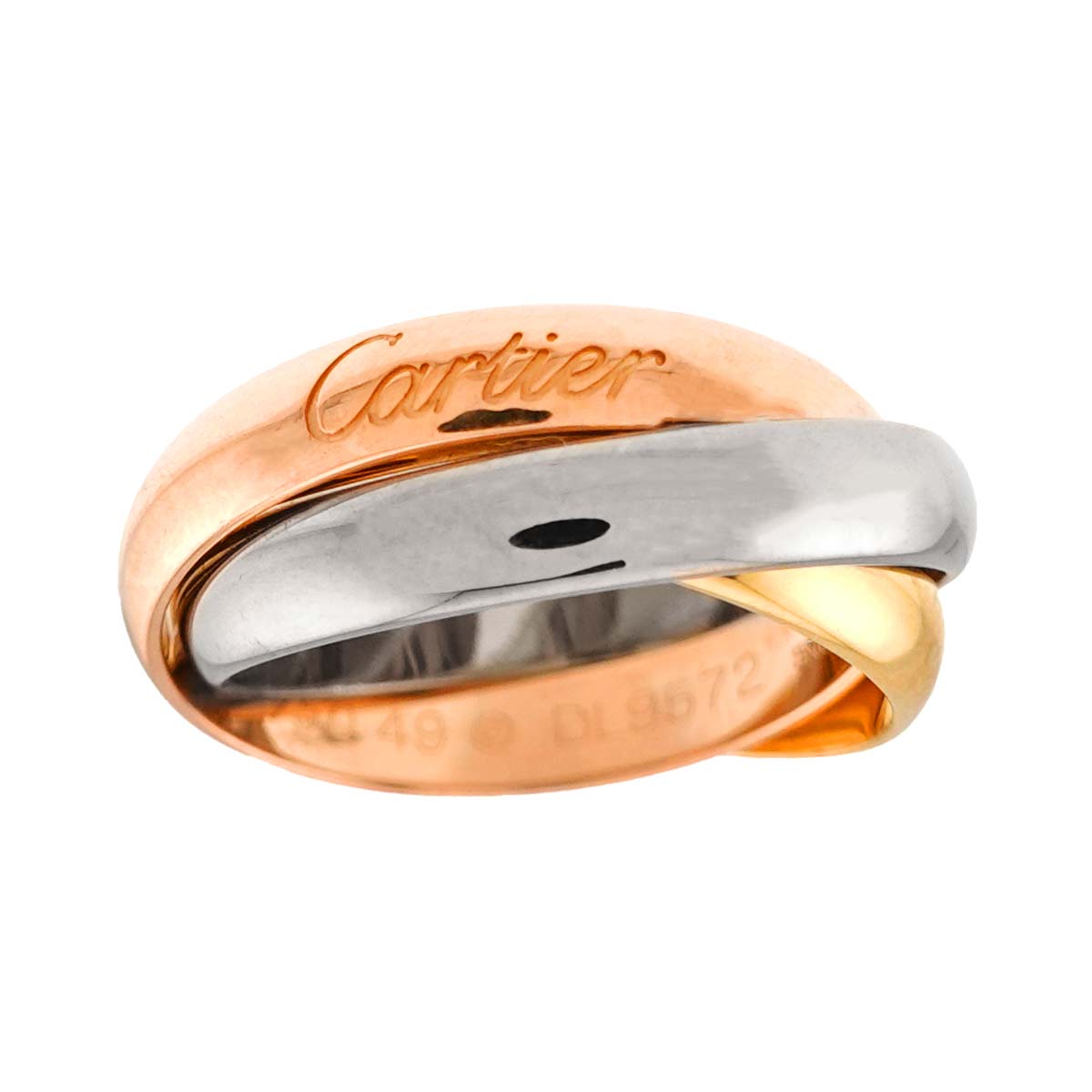Trinity Ring 18K YG WG PG 750 Size49 4.5-4.75(US)