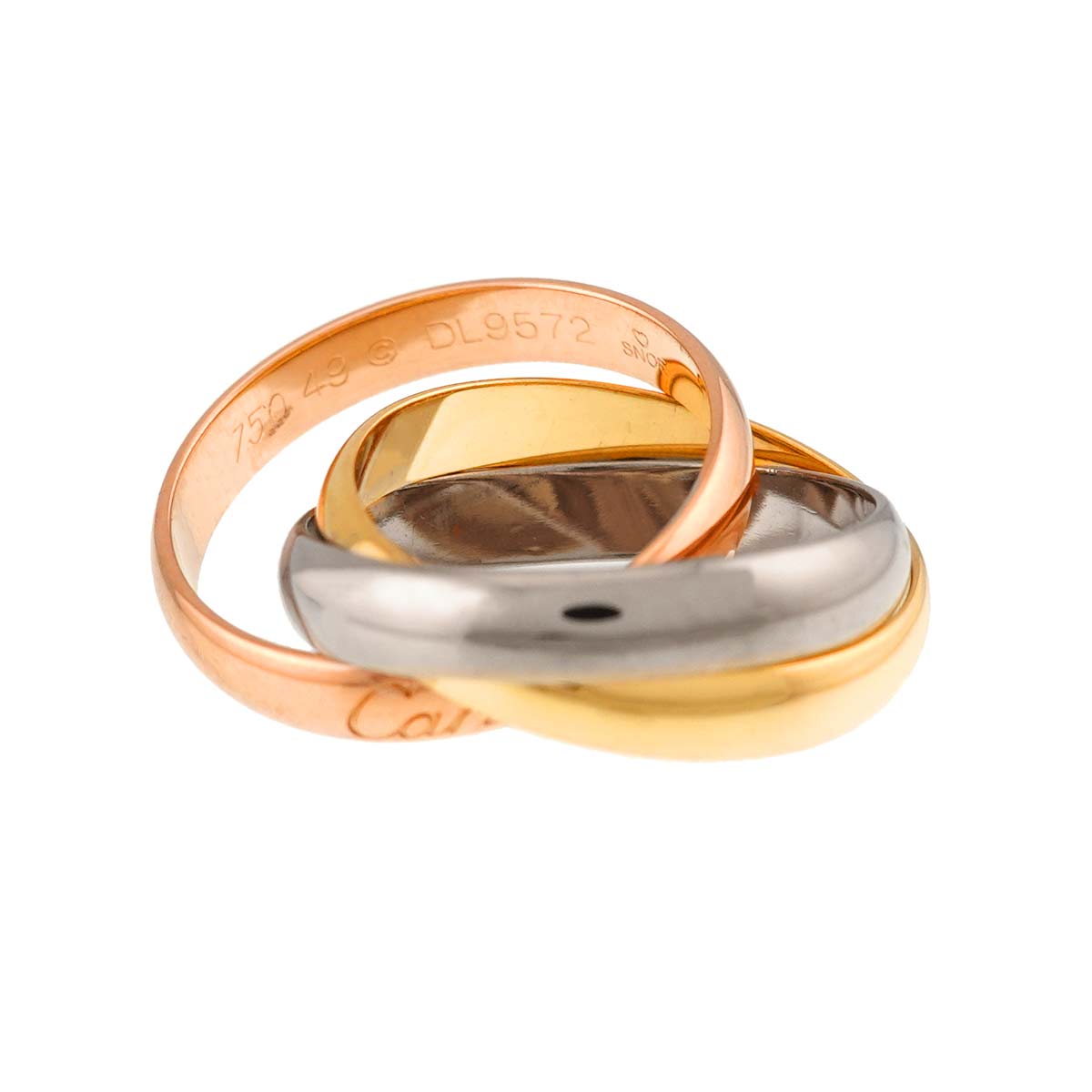 Trinity Ring 18K YG WG PG 750 Size49 4.5-4.75(US)