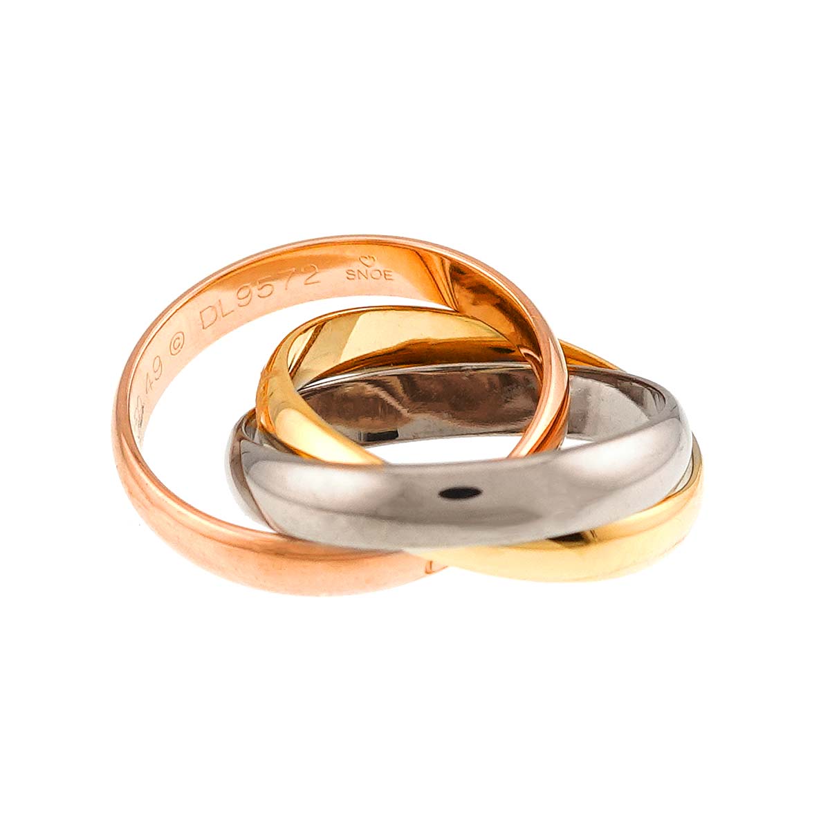 Trinity Ring 18K YG WG PG 750 Size49 4.5-4.75(US)