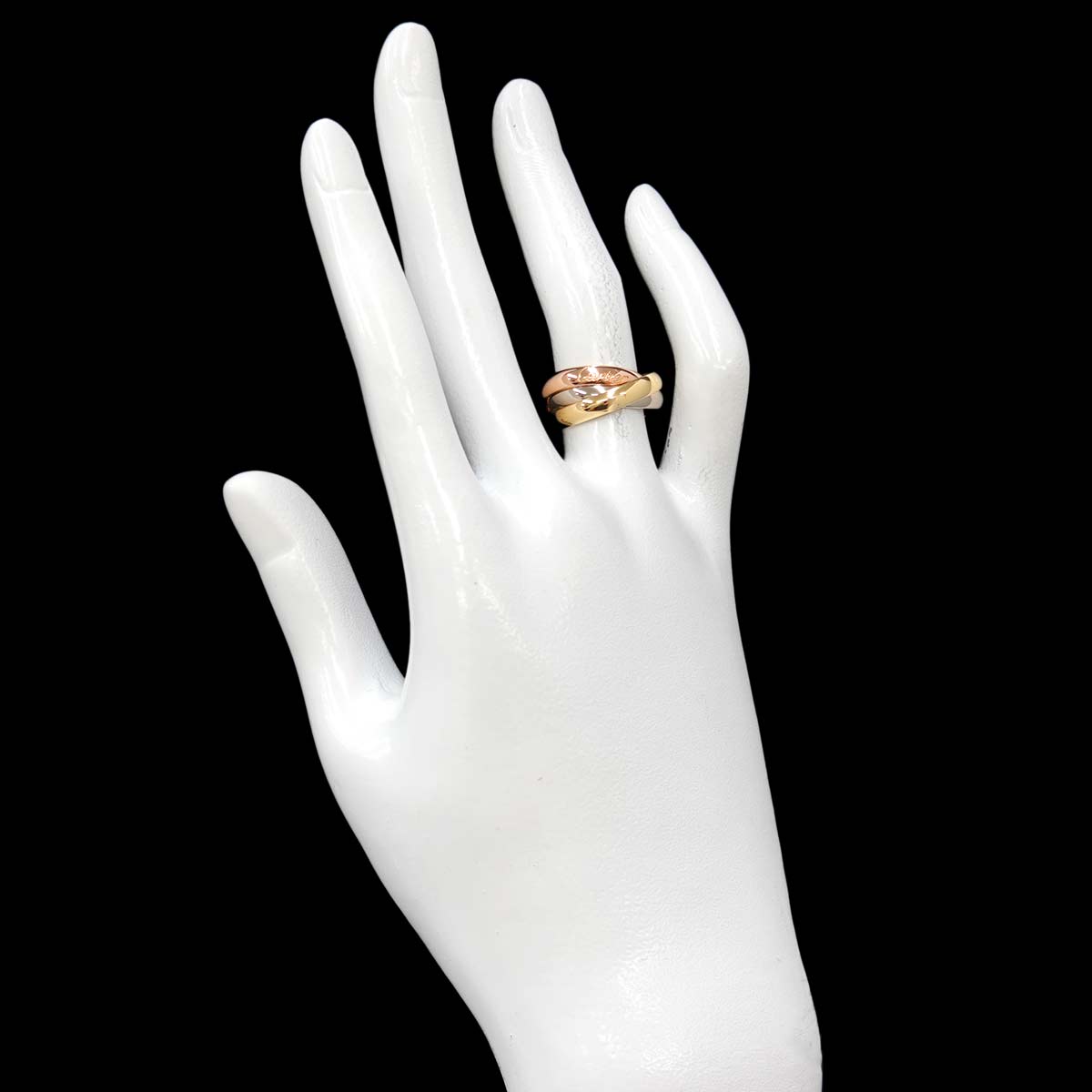Trinity Ring 18K YG WG PG 750 Size49 4.5-4.75(US)