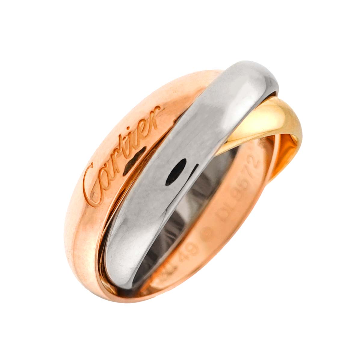 Trinity Ring 18K YG WG PG 750 Size49 4.5-4.75(US)